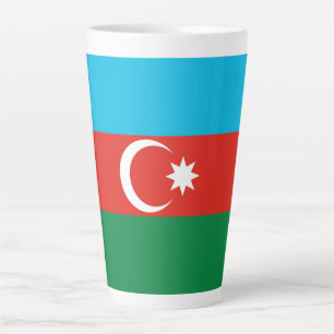 Tasse Latte Drapeau de l'Azerbaïdjan