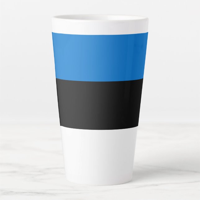Tasse Latte Drapeau de l'Estonie (Devant)