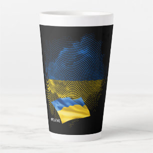 Tasse Latte Drapeau de l'Ukraine