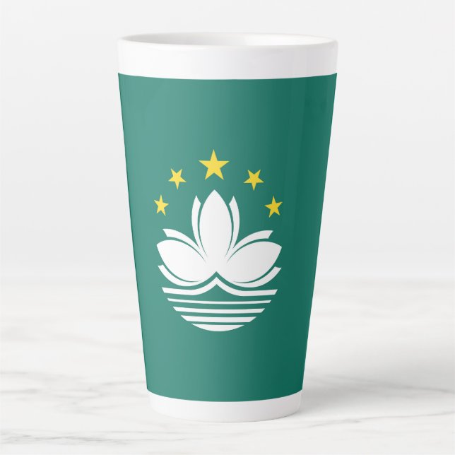 Tasse Latte Drapeau de Macao (Devant)