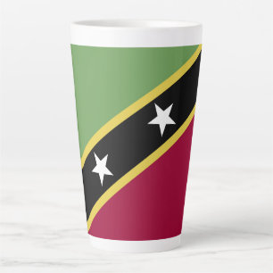 Tasse Latte Drapeau de Saint-Kitts-et-Nevis