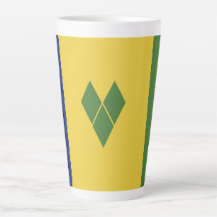 Tasse Latte Drapeau de Saint-Vincent-et-les Grenadines