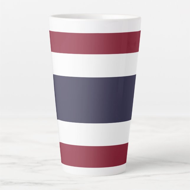 Tasse Latte Drapeau de Thaïlande (Devant)