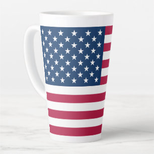 Tasse Latte Drapeau des États-Unis d'Amérique patriotique