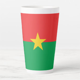Tasse Latte Drapeau du Burkina Faso patriotique