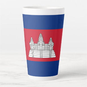 Tasse Latte drapeau du Cambodge