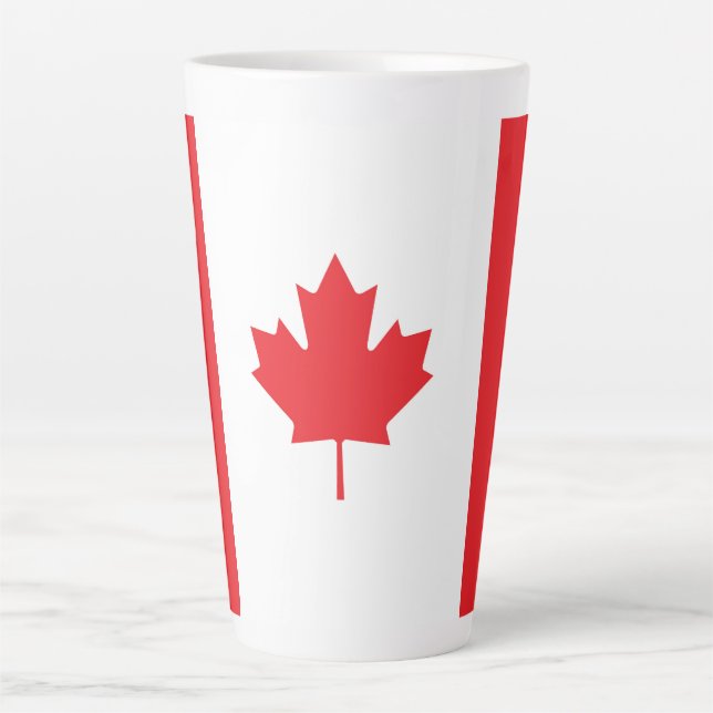 Tasse Latte Drapeau du Canada (Devant)