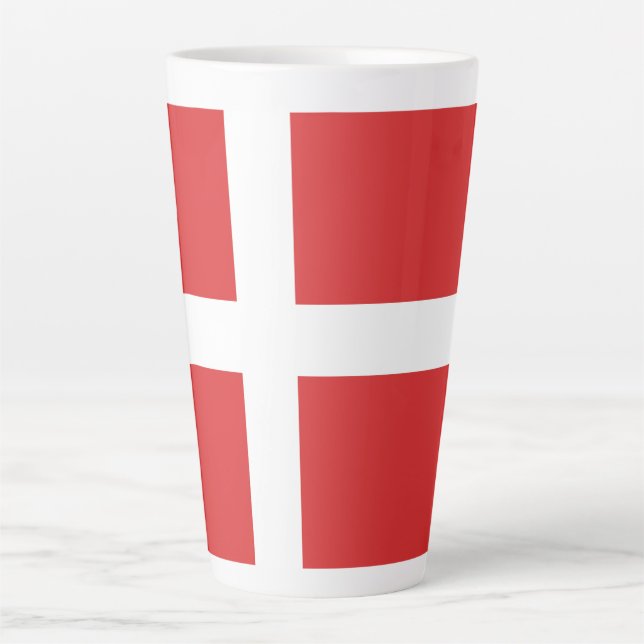 Tasse Latte Drapeau du Danemark (Devant)