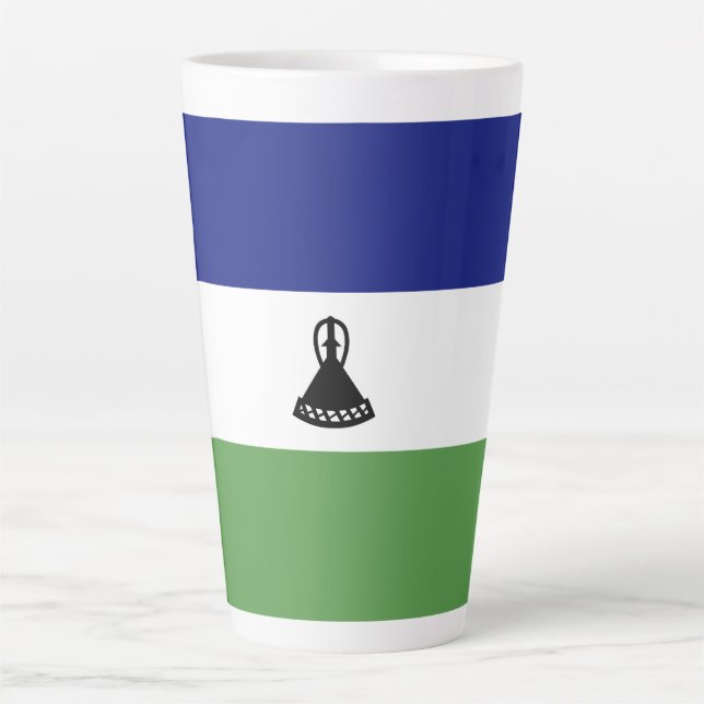 Tasse Latte Drapeau du Lesotho (Devant)