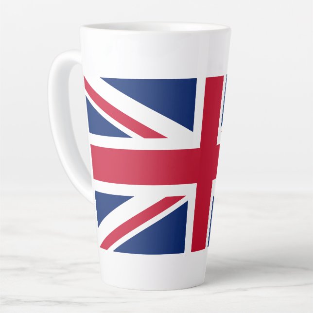 Tasse Latte Drapeau du Royaume-Uni (Angle gauche)