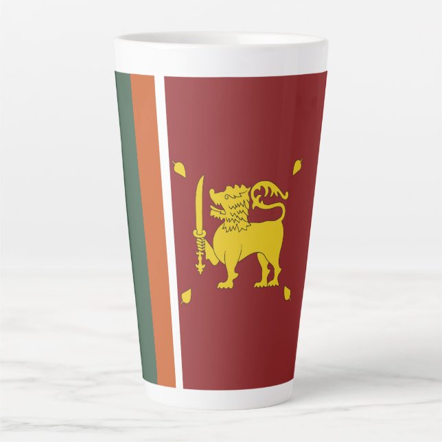 Tasse Latte Drapeau du Sri Lanka (Devant)