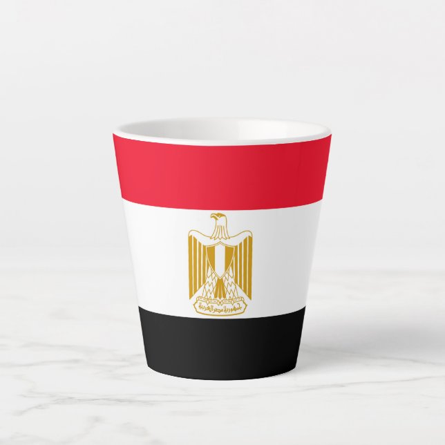 Tasse Latte Drapeau égyptien (Devant)