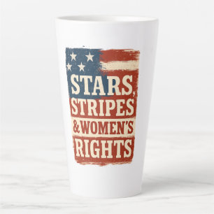 Tasse Latte Drapeau en détresse Stars, Stripes & Droits des Fe