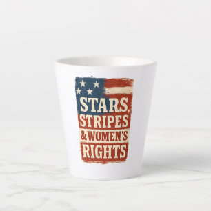 Tasse Latte Drapeau en détresse Stars, Stripes & Droits des Fe