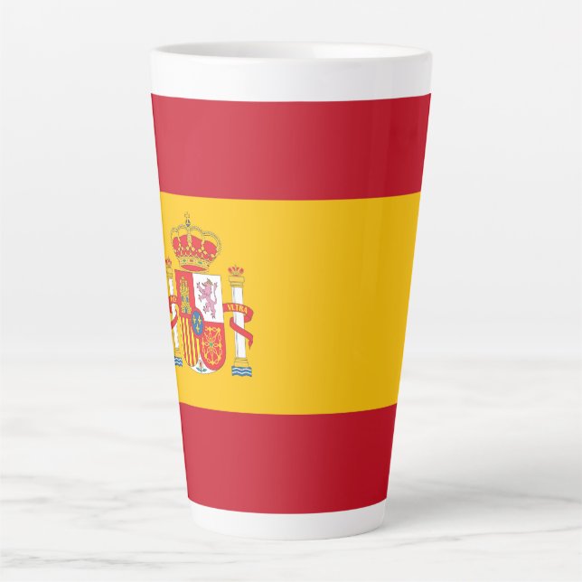 Tasse Latte Drapeau espagnol (Devant)
