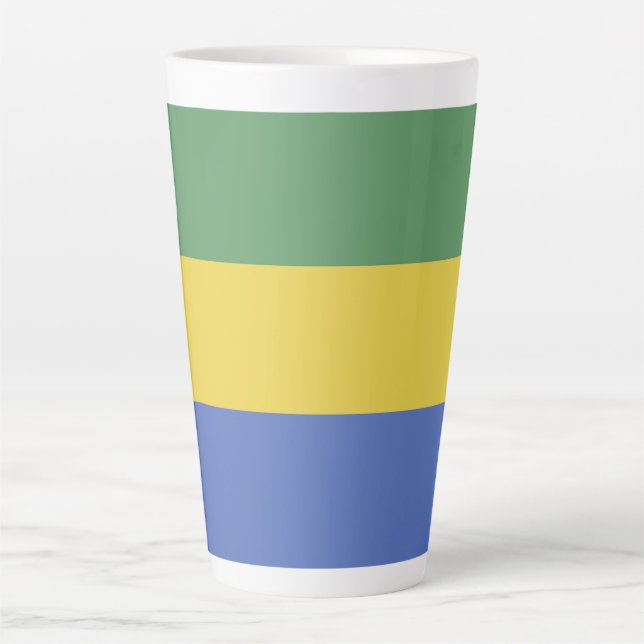 Tasse Latte Drapeau Gabon (Devant)