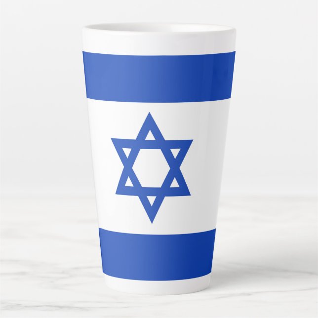 Tasse Latte Drapeau Israël (Devant)