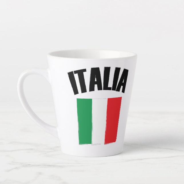 Tasse Latte Drapeau Italie (Gauche)