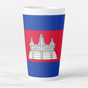 Tasse Latte Drapeau patriotique cambodgien