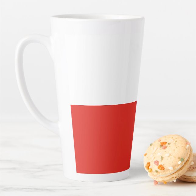 Tasse Latte Drapeau polonais (En situation)