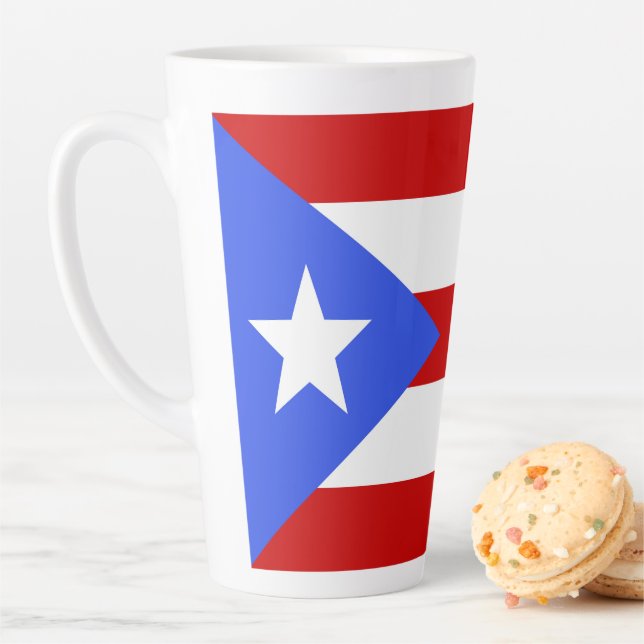 Tasse Latte Drapeau Porto Rico (En situation)