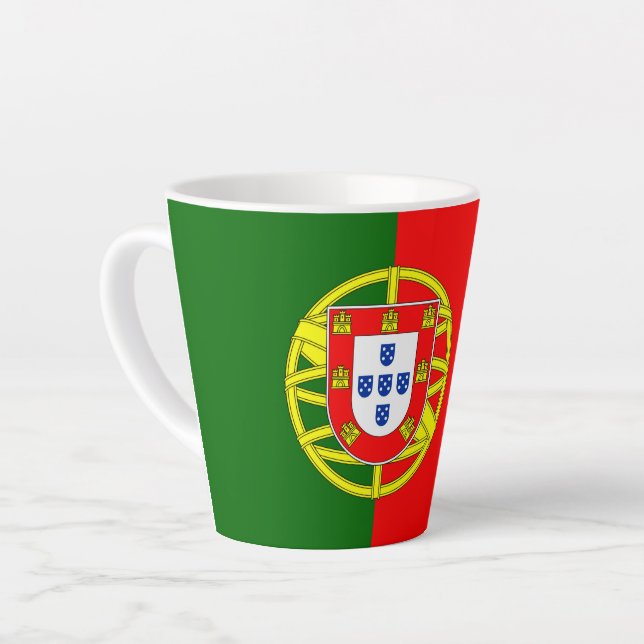 Tasse Latte Drapeau portugais (Angle gauche)