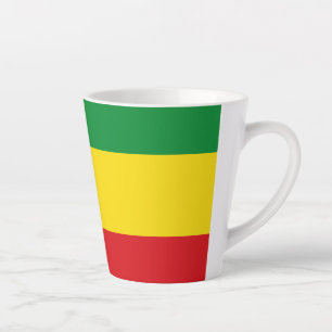 Tasse Latte Drapeau rastafari éthiopien Rasta