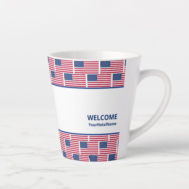 Tasse Latte Drapeau sur mesure Hospitality USA (Droite)