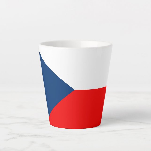 Tasse Latte Drapeau tchèque (Devant)