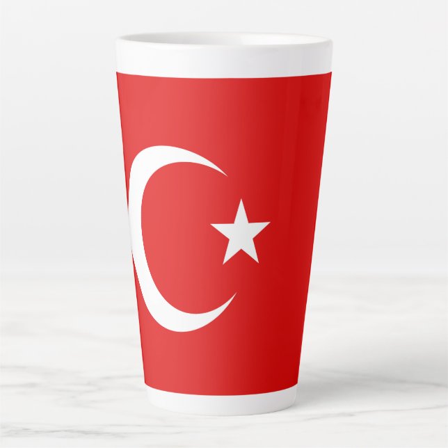 Tasse Latte Drapeau turc (Devant)