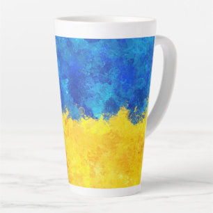 Tasse Latte drapeau ukrainien 