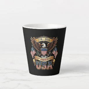 Tasse Latte Drapeau USA 250e anniversaire 250 ans d'Amérique