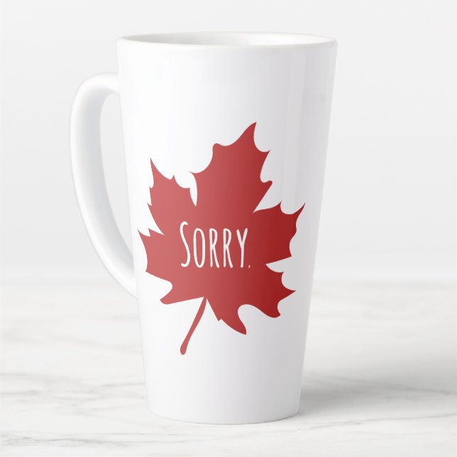 Tasse Latte Drôle Canadien (Angle gauche)