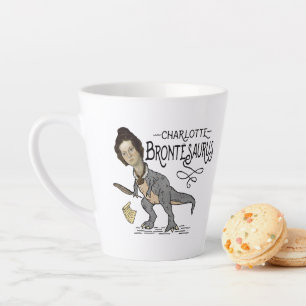 Tasse Latte Drôle Charlotte Bronte Saurus Dinosaur Lecteur de