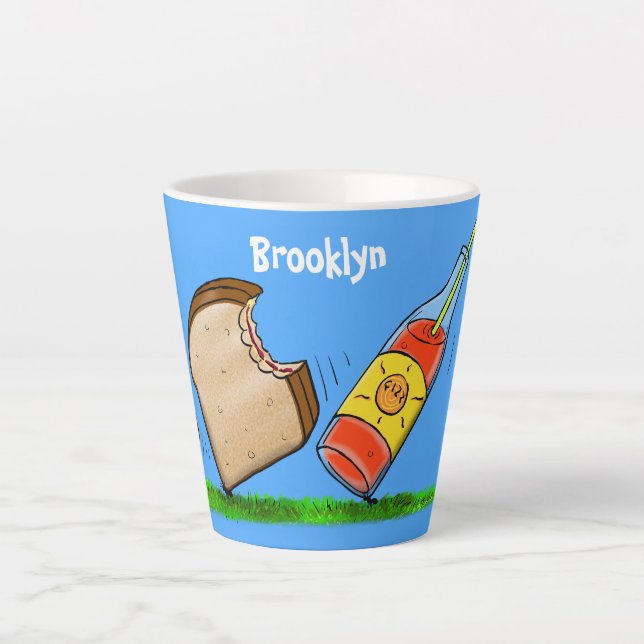 Tasse Latte Drôle de dessin animé de fourmis (Devant)