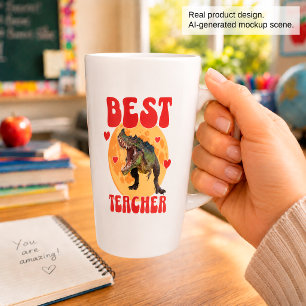 Tasse Latte Drôle de dinosaure Dino Meilleur enseignant
