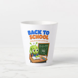 Tasse Latte Drôle de lutte de maths d'alien pour la rentrée sc
