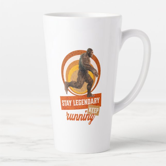 Tasse Latte Drôle de motivation de course de Bigfoot (Droite)