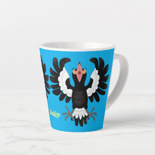 Tasse Latte Drôle dessin animé de Magpie australienne