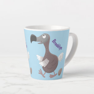 Tasse Latte Drôle dessin animé d'oiseau de dodo