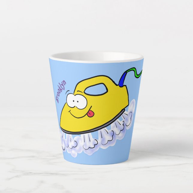 Tasse Latte Drôle dessin animé linge de fer (Devant)