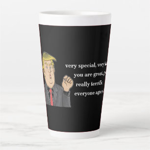 Tasse Latte Drôle Donald Trump Fête des pères papa couleur noi