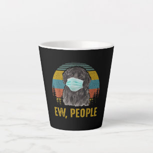 Tasse Latte Drôle Ew People Vintage Retro Newfoundland Chien
