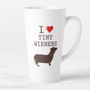 Tasse Latte Drôle J'Aime Les Petits Wieners Daschund Devis Ch
