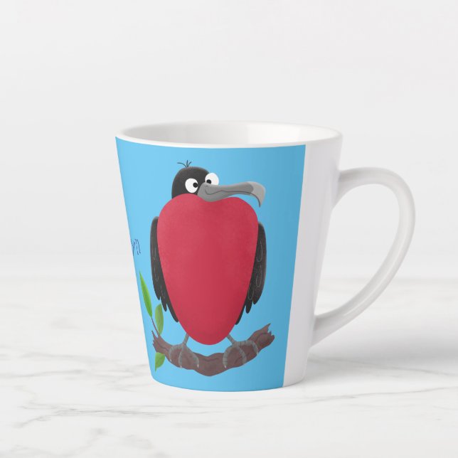Tasse Latte Drôle magnifique dessin animé de frégate (Droite)