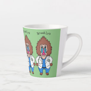 Tasse Latte Drôle manuel dessin d'un médecin