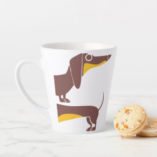 Tasse Latte Drôle mignon dachshund pour parent chien long