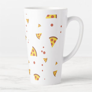 Tasse Latte Drôle Motif Minimaliste de Pizza Pepperoni Rétro