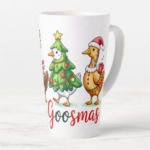 Tasse Latte Drôle Noël Silly Goose