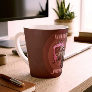 Tasse Latte Drôle Raccoon Strict Régime alimentaire complet Ca